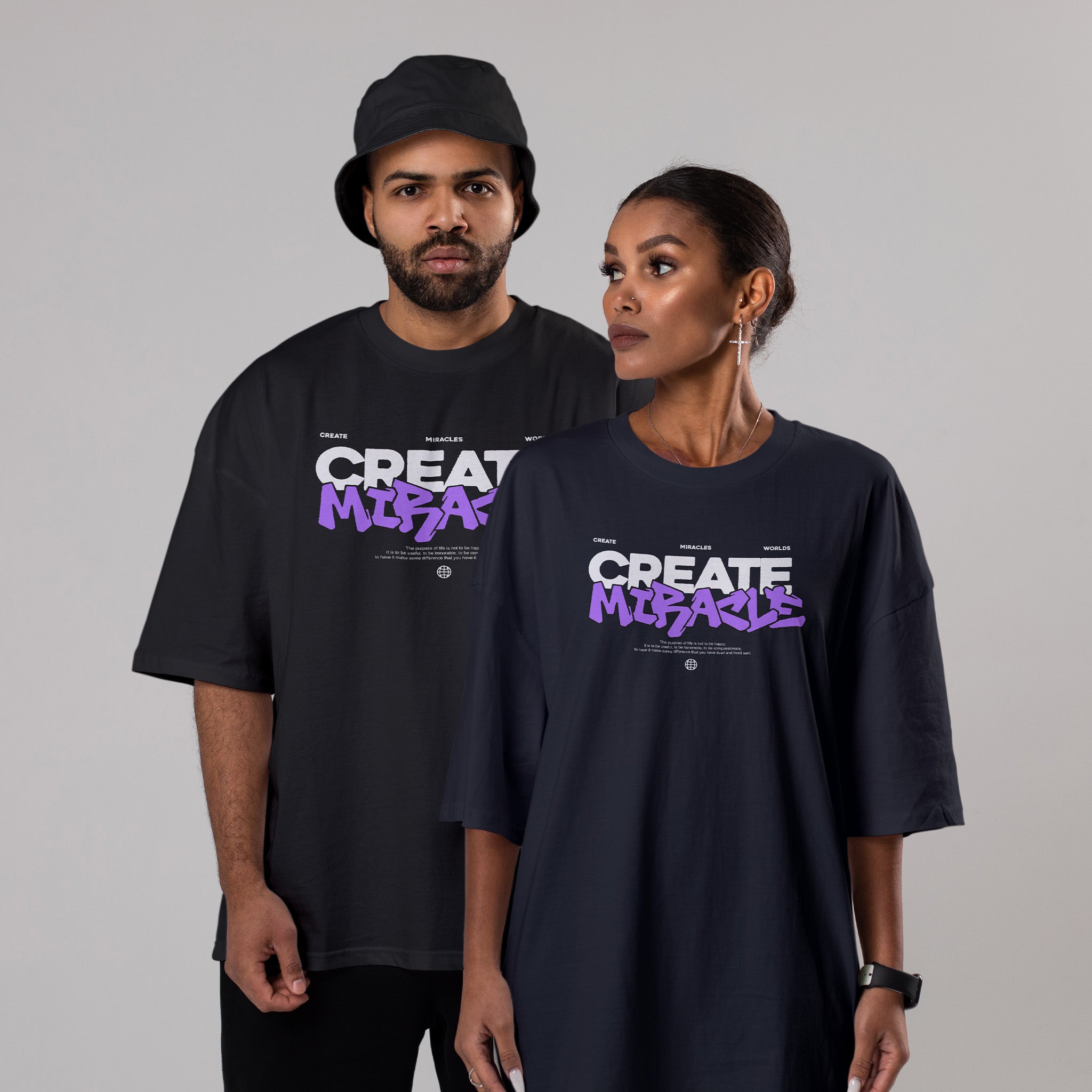 CREATE MIRACLE Unisex Oversized Classic T-Shirt