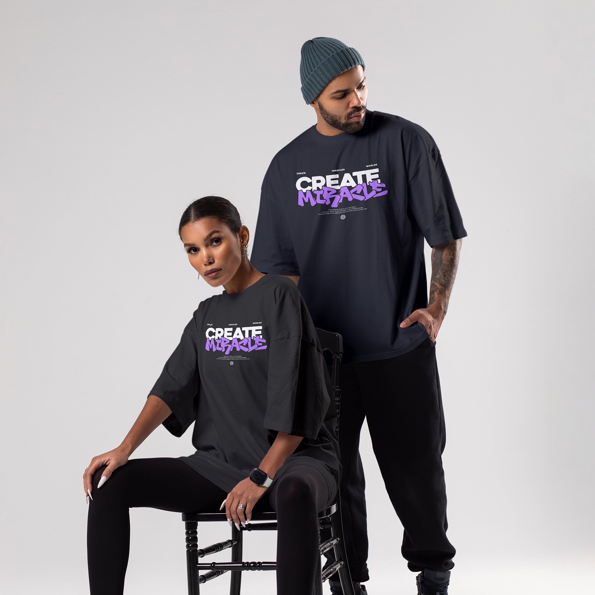 CREATE MIRACLE Unisex Oversized Classic T-Shirt