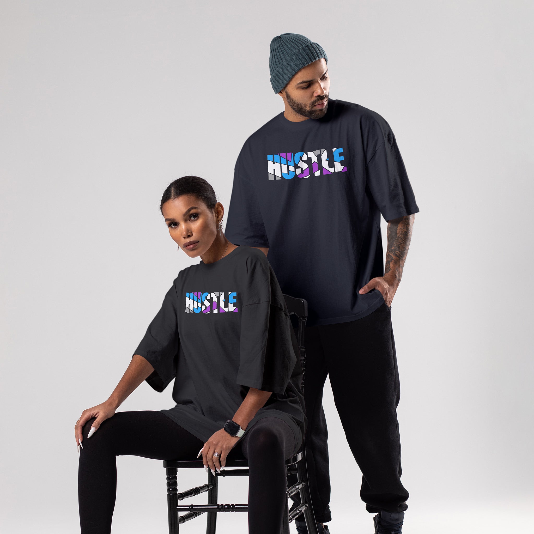 HUSTLE Unisex Oversized Classic T-Shirt
