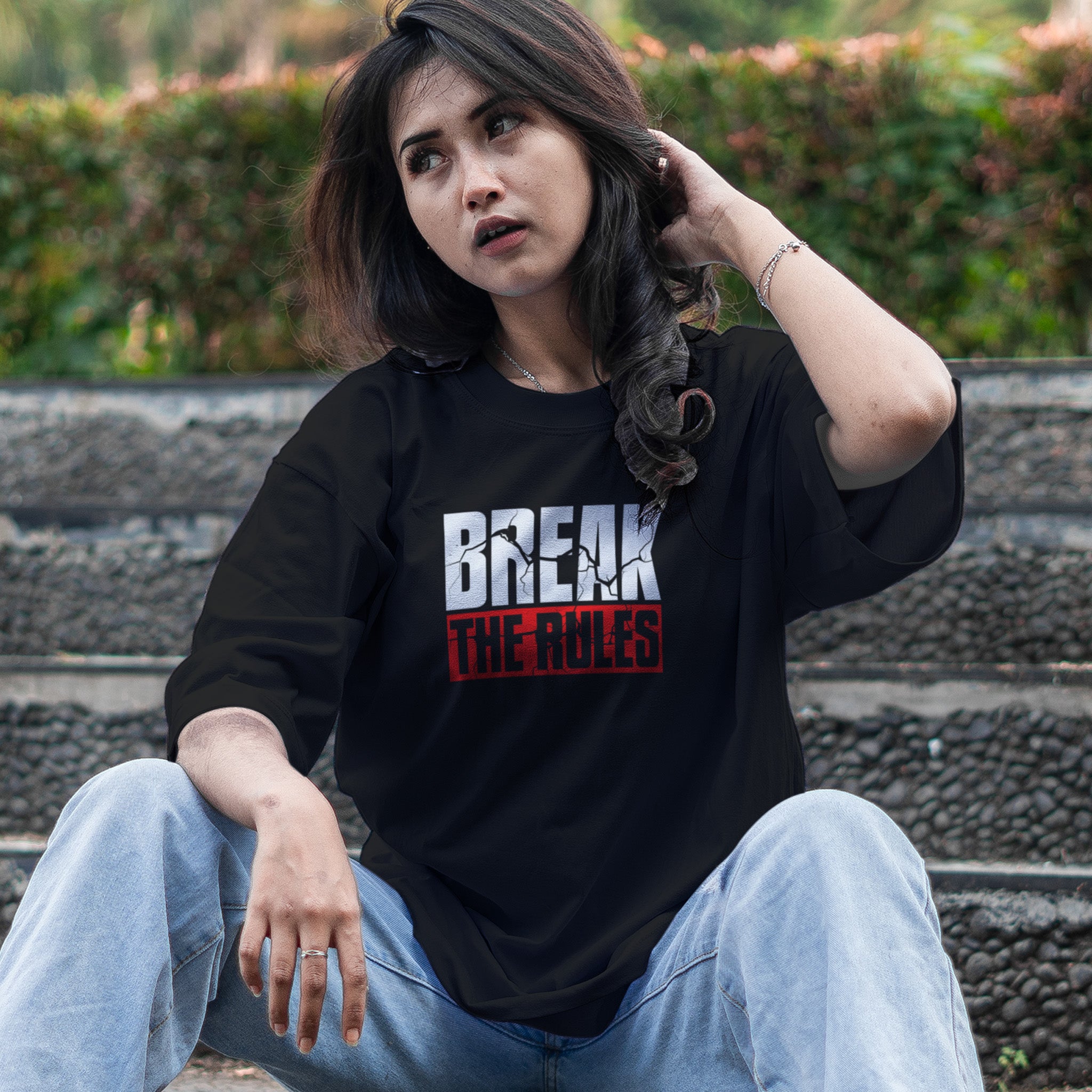 BREAK THE RULES Unisex Oversized Classic T-Shirt