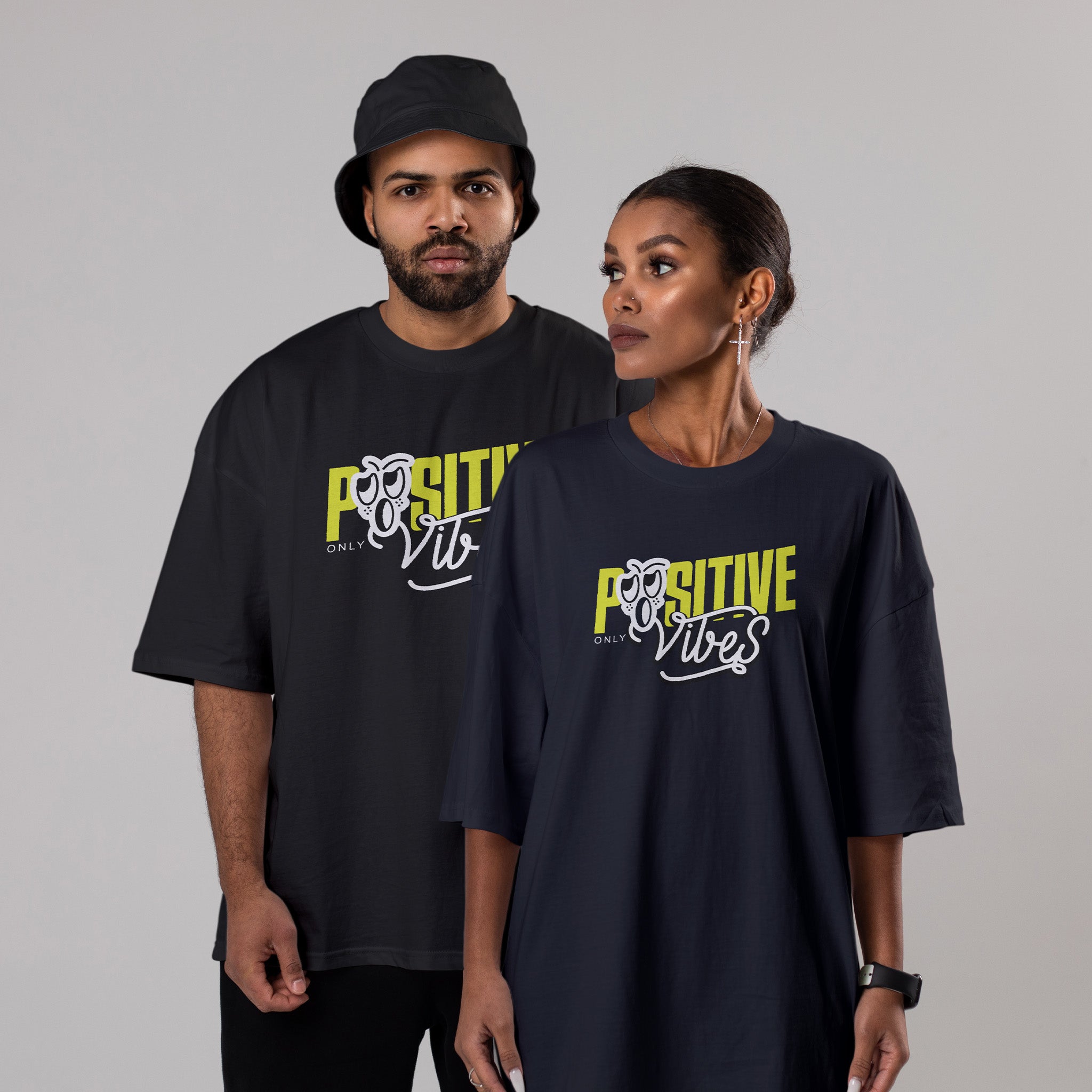 POSITIVE VIBES ONLY Unisex Oversized Classic T-Shirt