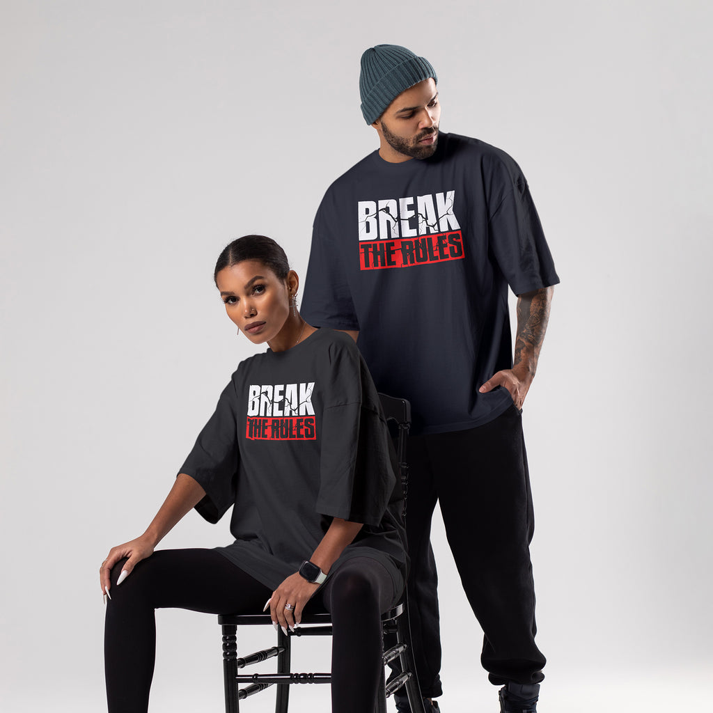 BREAK THE RULES Unisex Oversized Classic T-Shirt