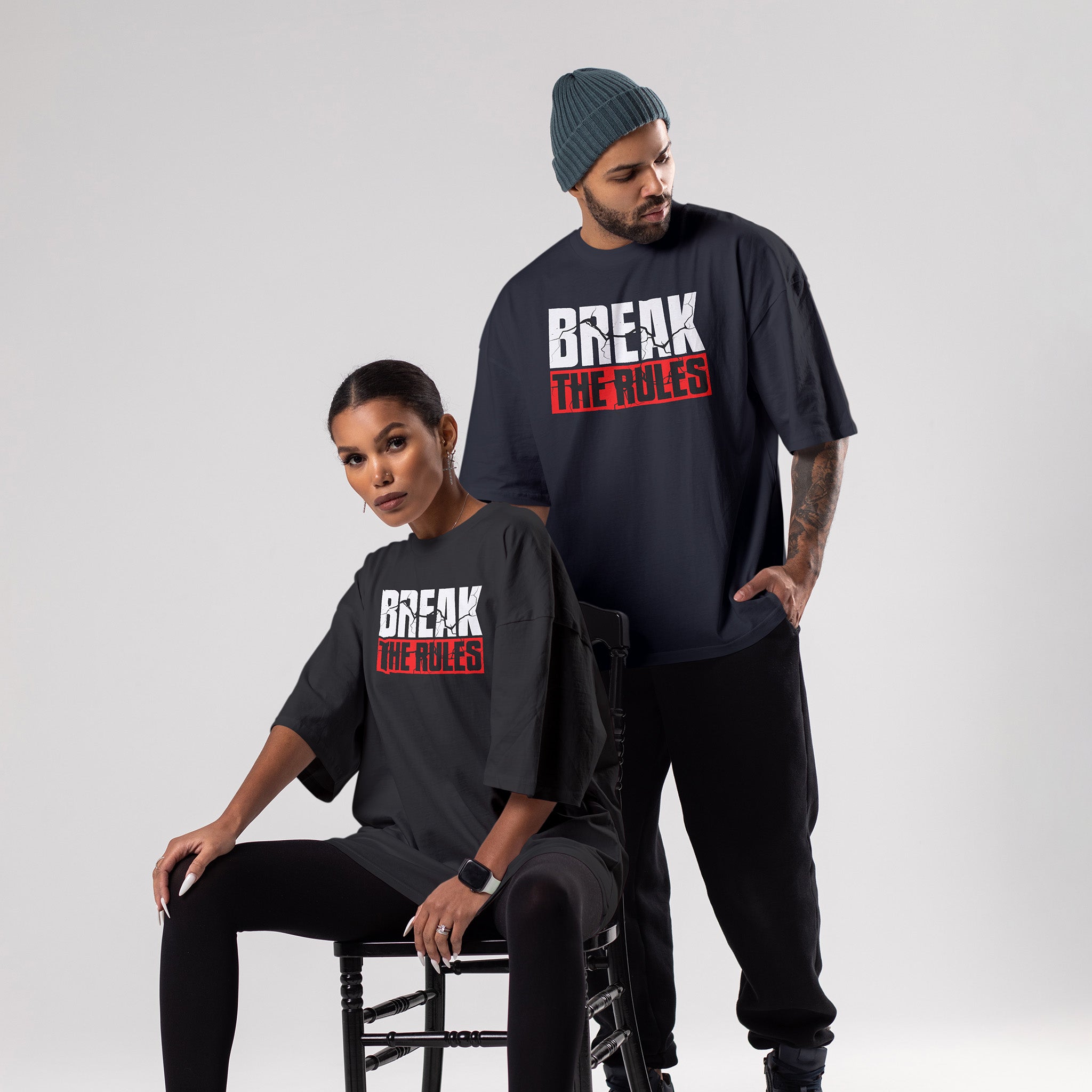 BREAK THE RULES Unisex Oversized Classic T-Shirt