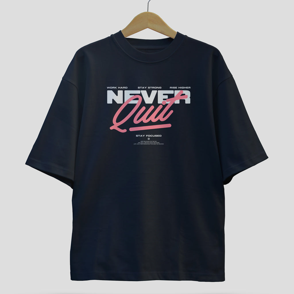 NEVER QUIT Unisex Oversized Classic T-Shirt